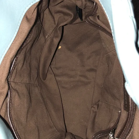 Donald J Pliner Blue Leather Bucket Bag - Picture 7 of 10